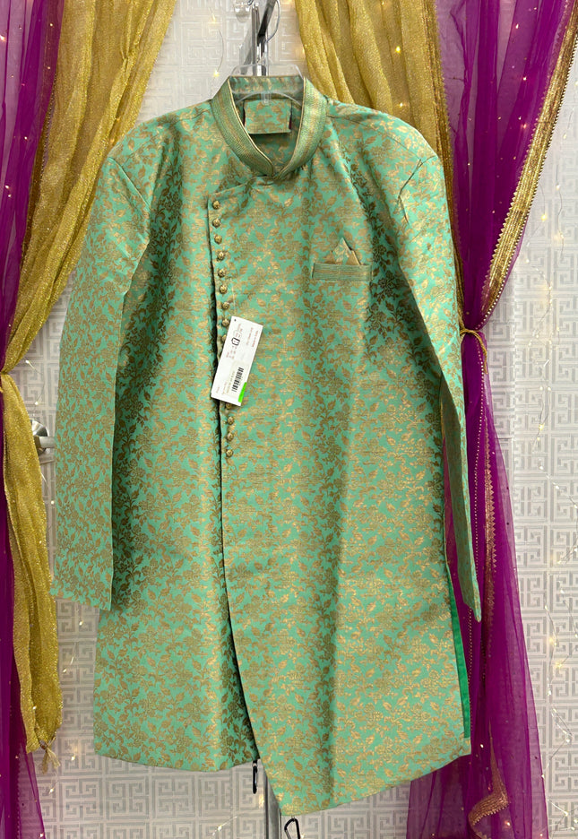 Light green sherwani set