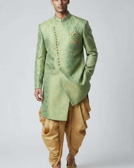 Light green sherwani set