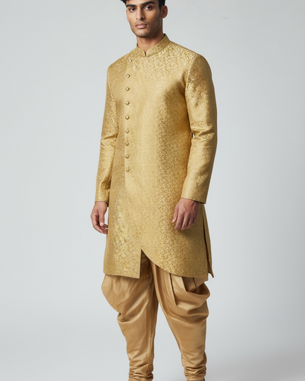 Gold kurta with gold pant