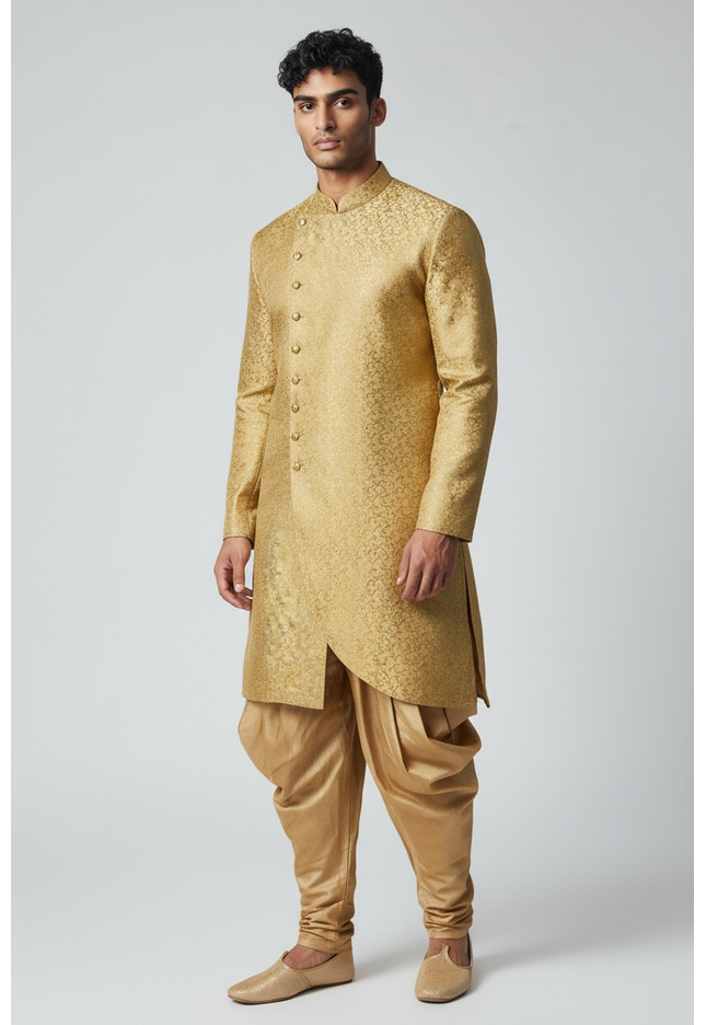 Gold kurta with gold pant