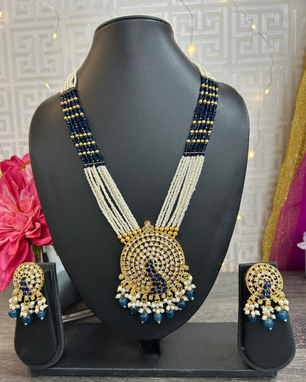 Dark blue necklace set