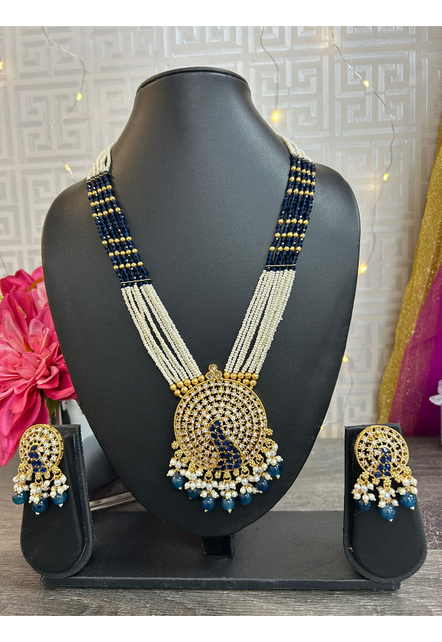 Dark blue necklace set