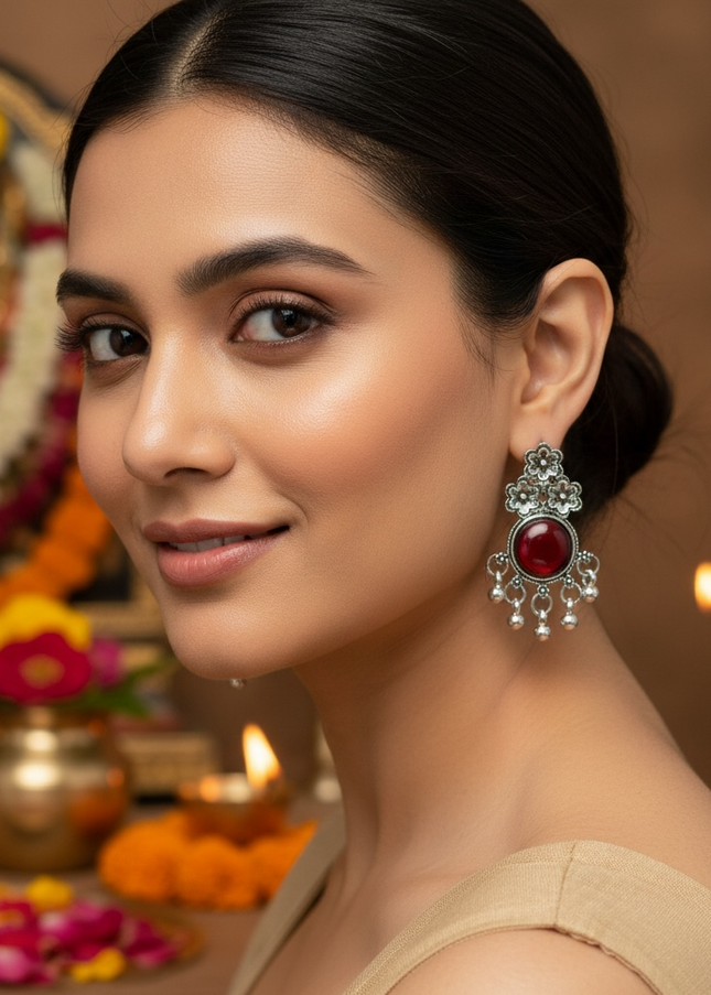 Oxidized earrings | hanging earrings