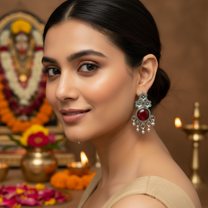 Oxidized earrings | hanging earrings by Kurti Connection USA