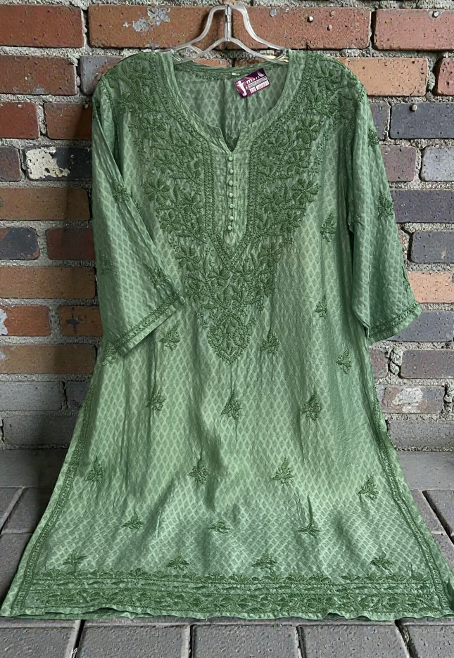 Lucknow Chikankari Kurti | modal silk