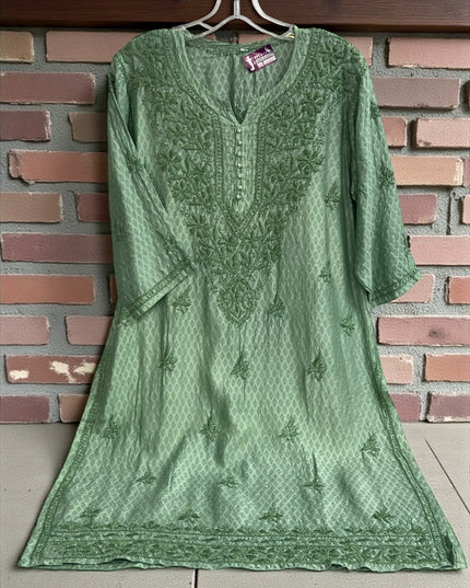 Lucknow Chikankari Kurti | modal silk