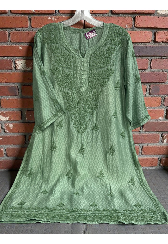 Lucknow Chikankari Kurti | modal silk