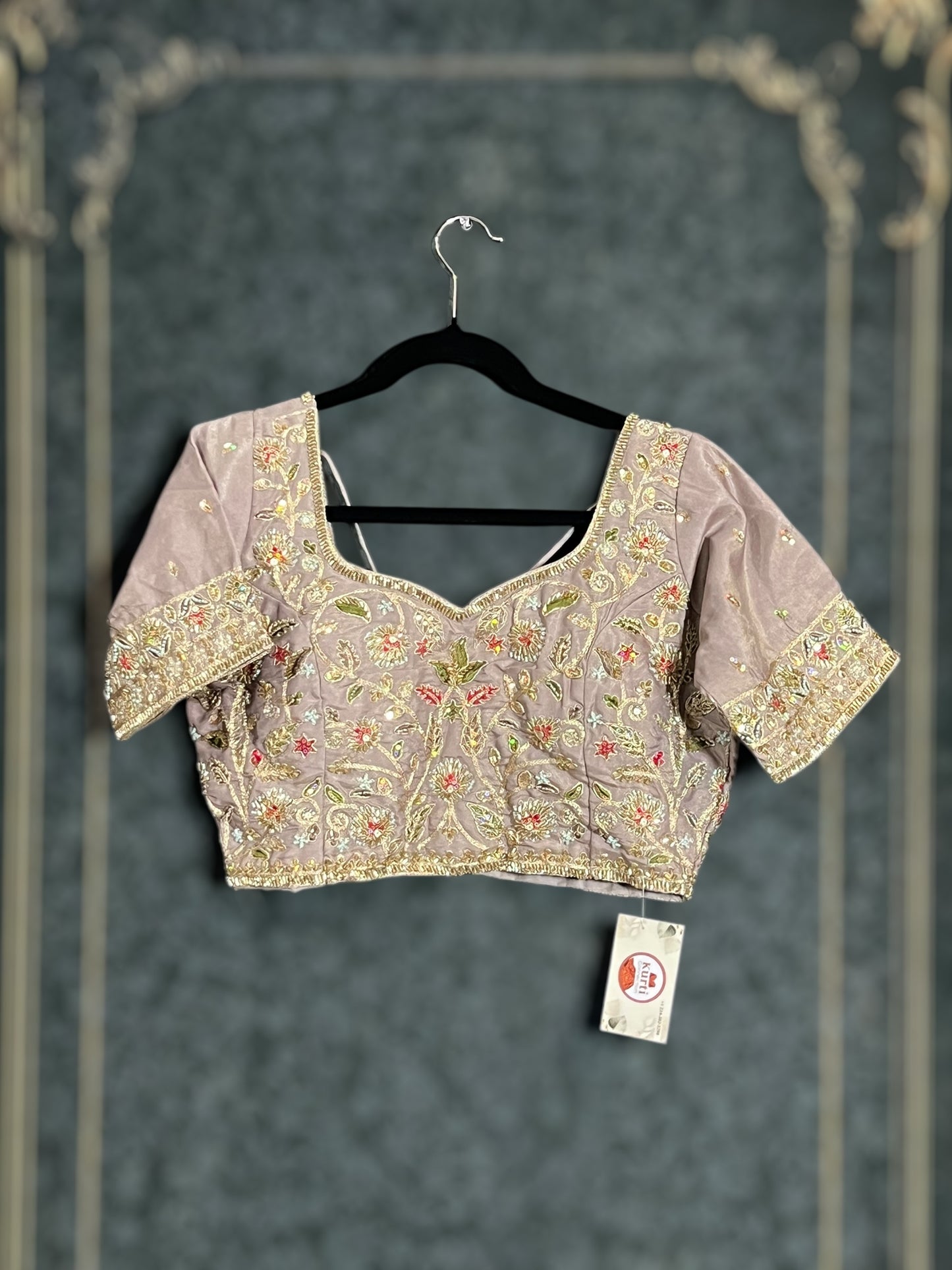 Tissue silk blouse | readymade blouse : onion pink blouse