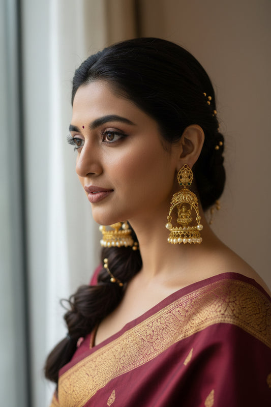 Temple jewelry/ Lakshmi earrings