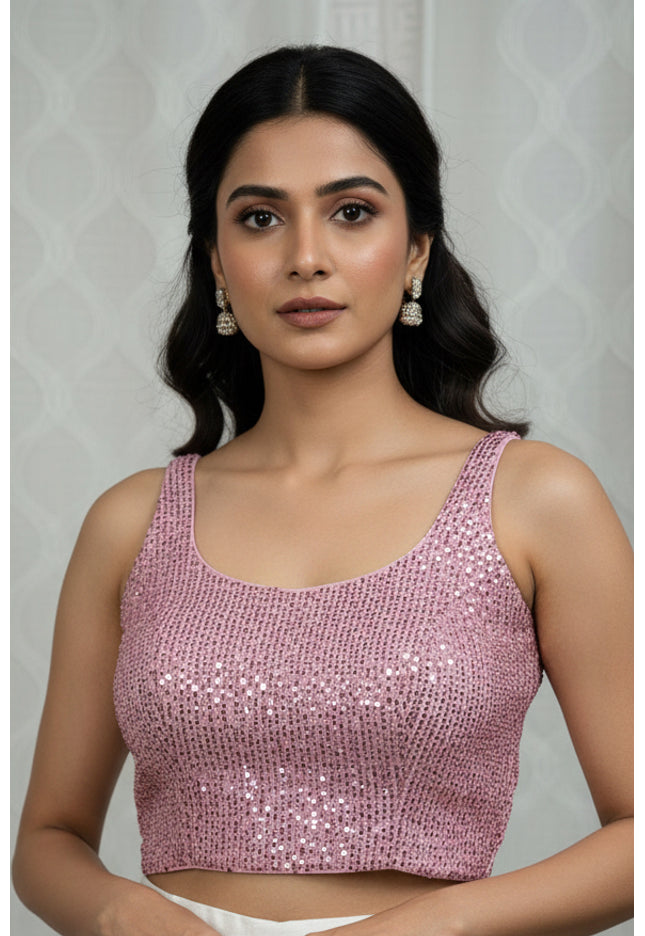 Light pink sequin blouse