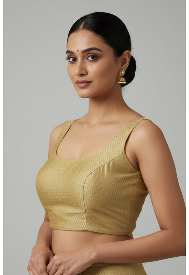 Gold blouse : readymade blouse