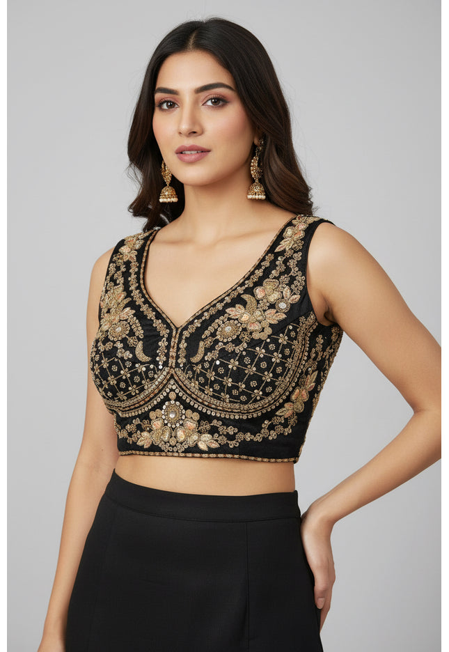 Heavy work blouse : readymade blouse / sleeves available