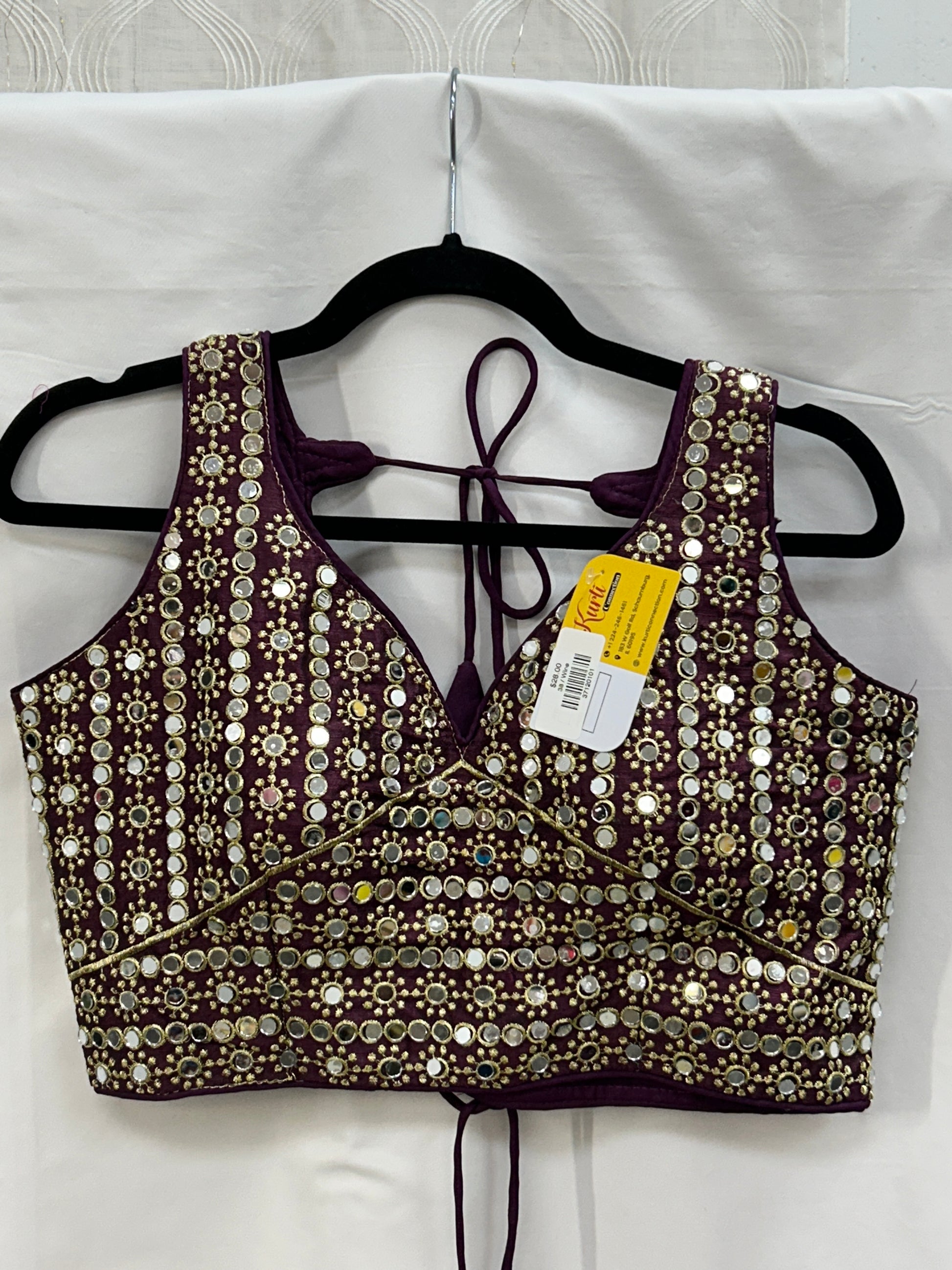 Mirror work blouse by Kurti Connection USA