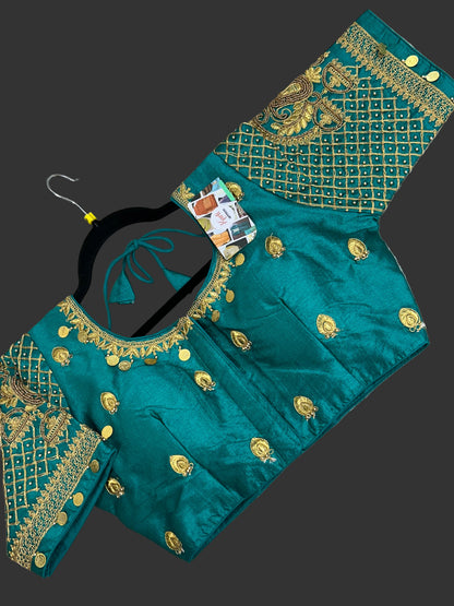 Cotton silk blouse by Kurti Connection USA