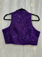 Purple Halter neck blouse by Kurti Connection USA