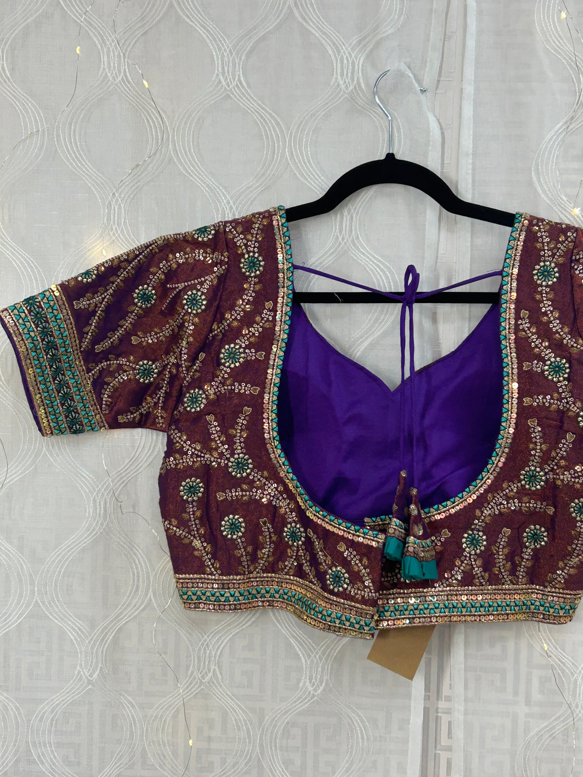 Heavy embroidery work blouse by Kurti Connection USA