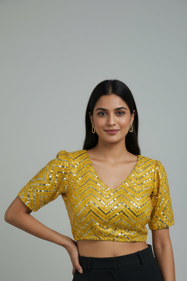 Sequin work blouse