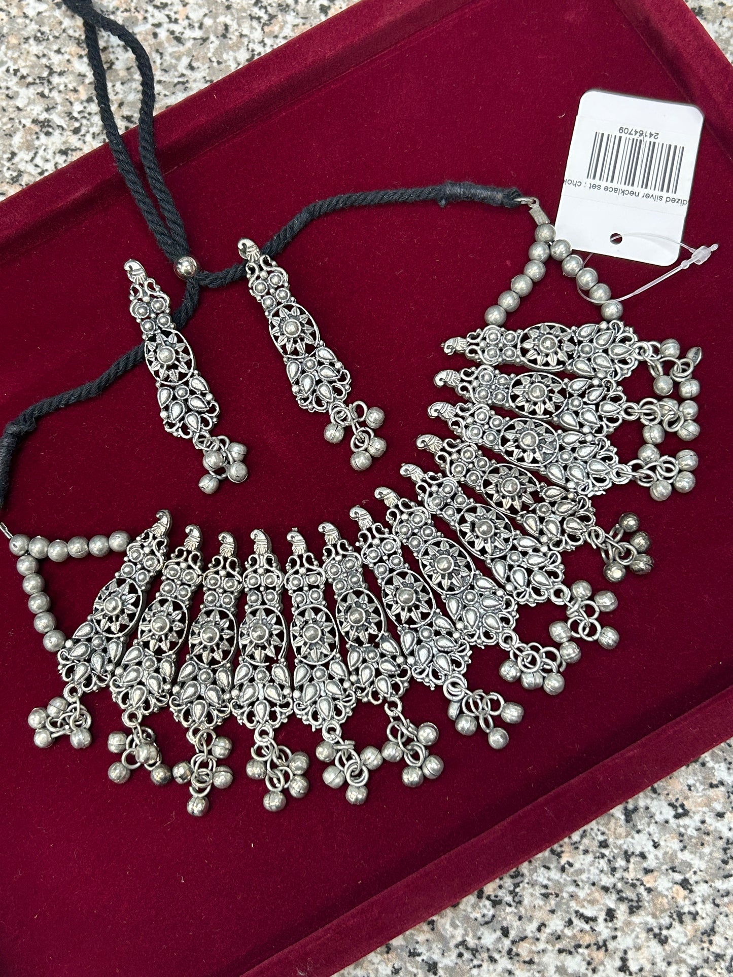 Oxidized necklace set