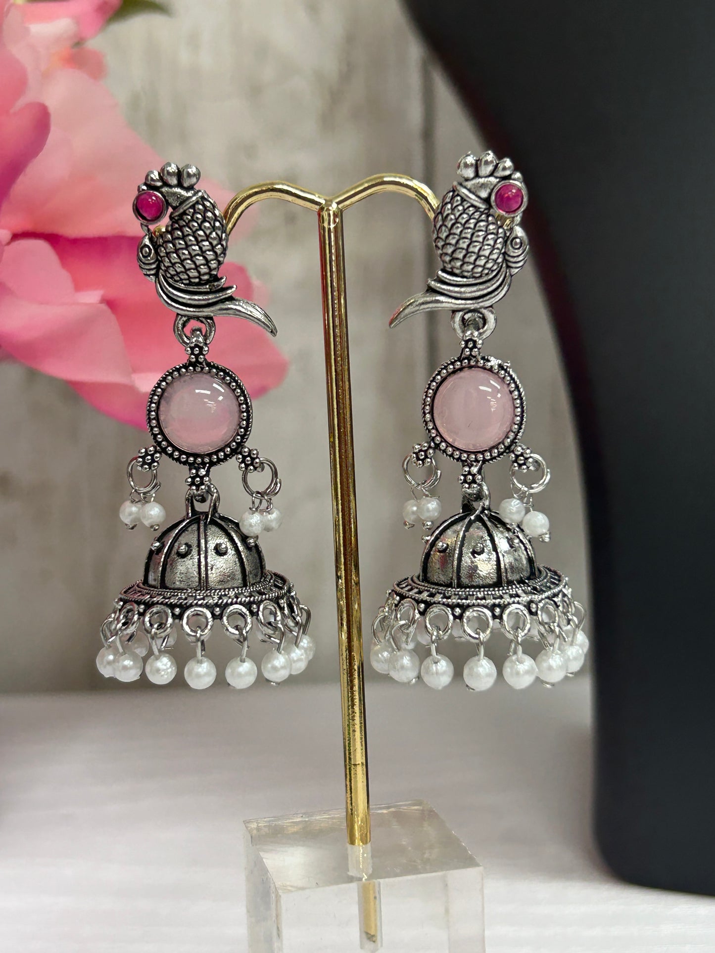 Oxidized earrings | long jhumki by Kurti Connection USA