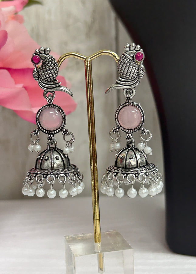 Oxidized earrings | long jhumki