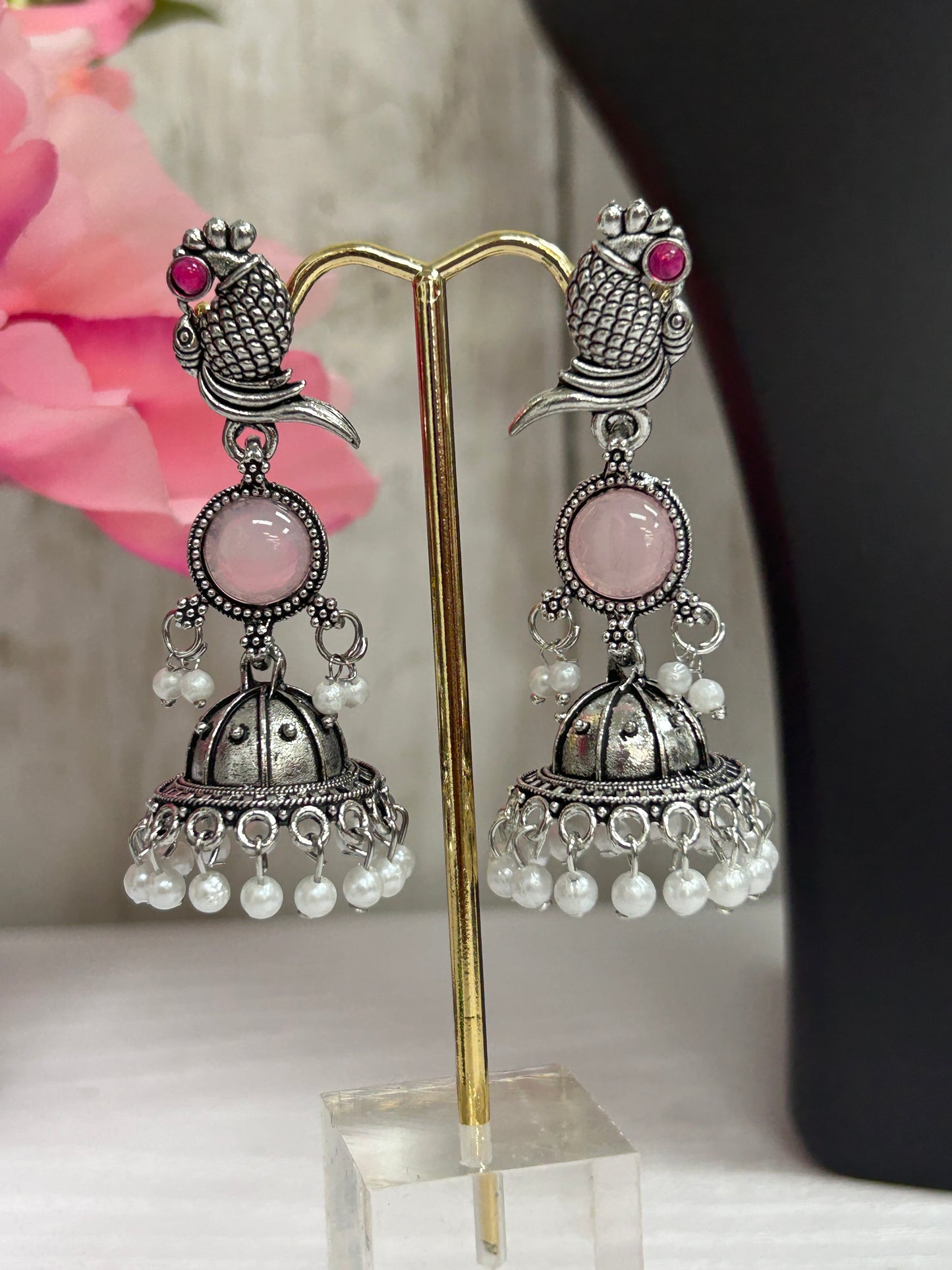 Oxidized earrings | long jhumki by Kurti Connection USA