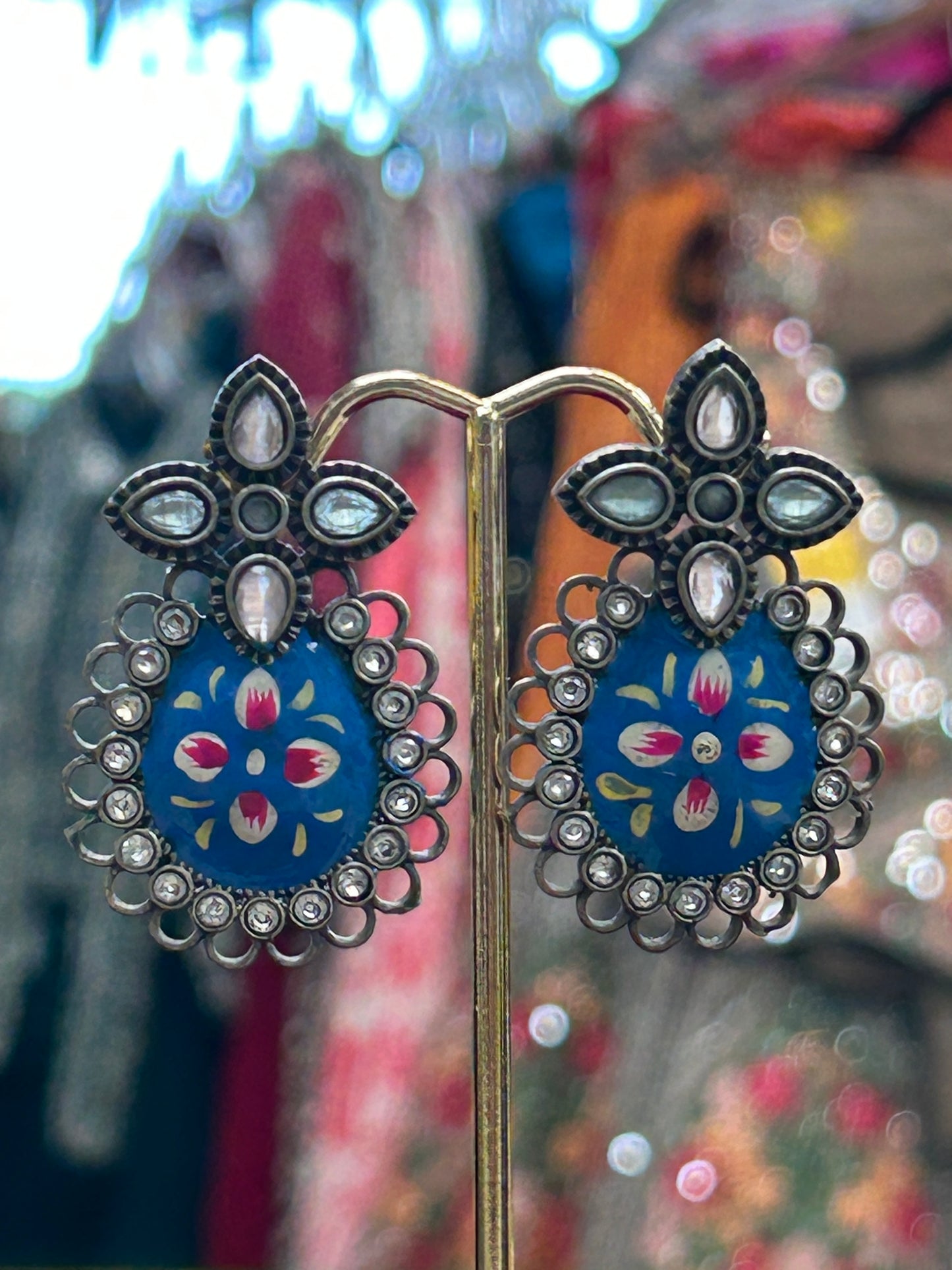 Hand painted earrings by Kurti Connection USA