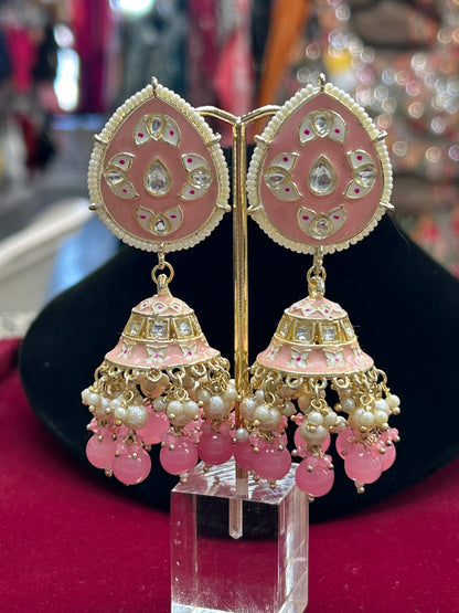 Meenakari earrings by Kurti Connection USA