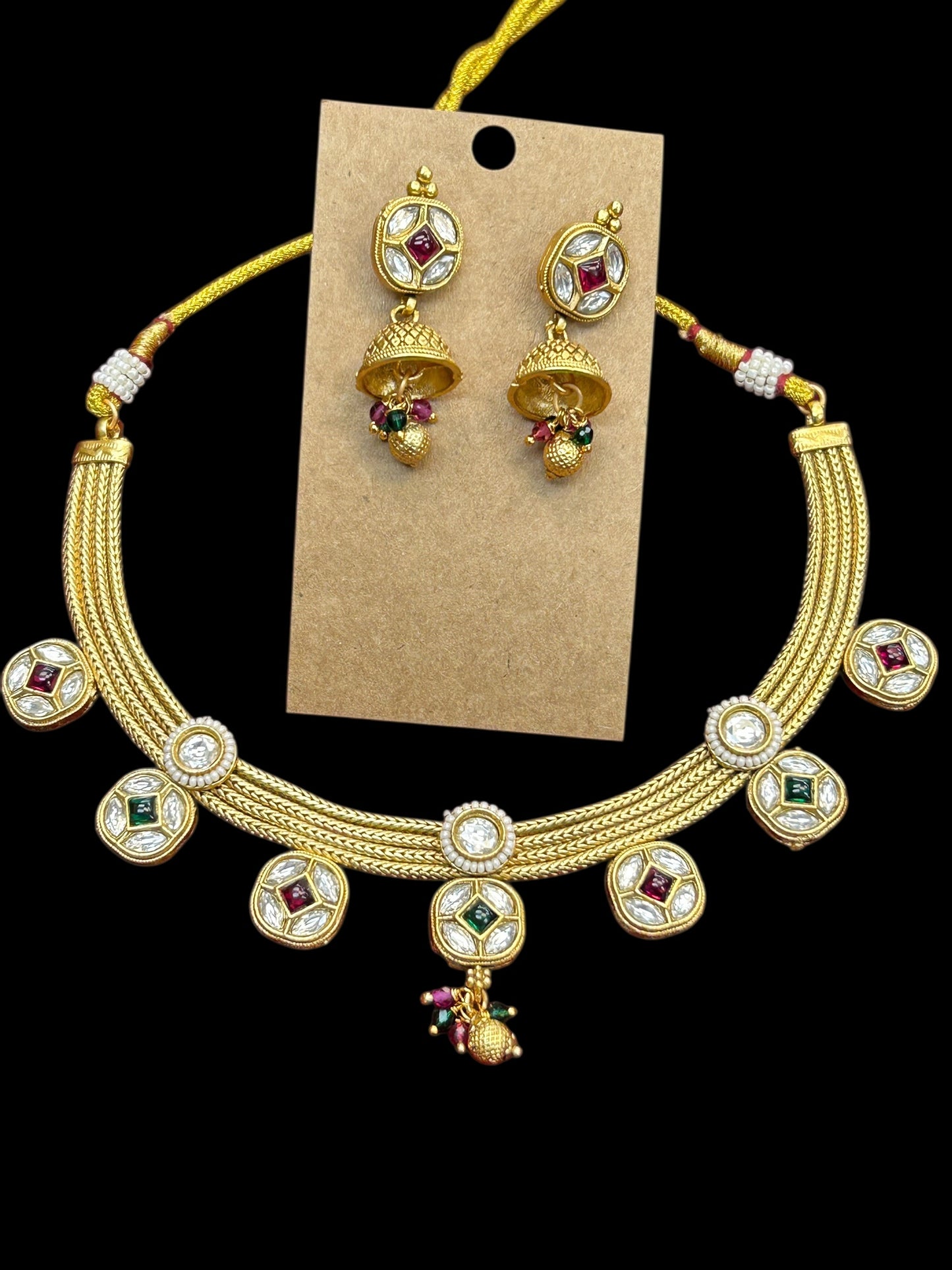 One gram gold polished necklace set