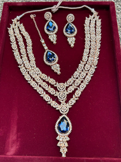 Rose gold necklace set