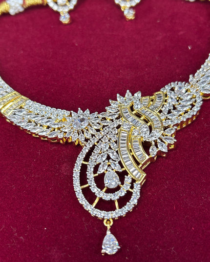 Statement necklace set : real diamond look