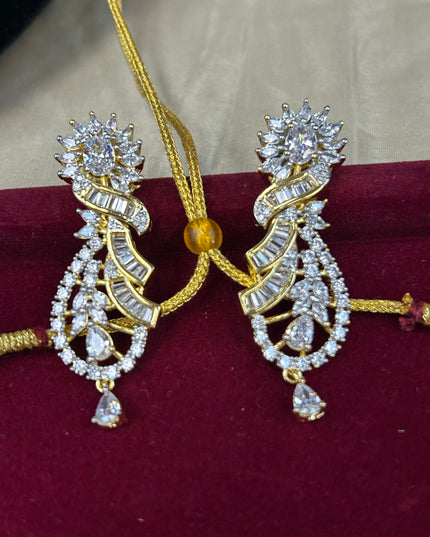 Statement necklace set : real diamond look