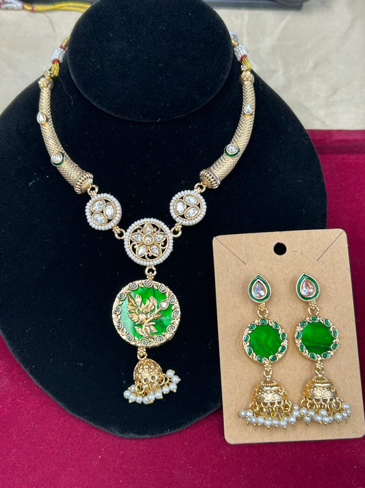 Kundan necklace set