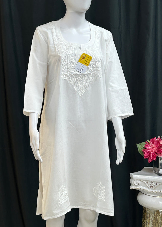 White chikankari kurti | cotton Kurti