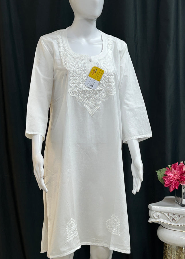 White chikankari kurti | cotton Kurti
