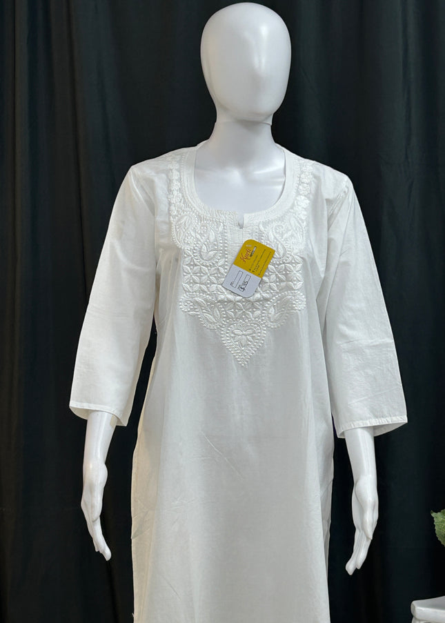 White chikankari kurti | cotton Kurti
