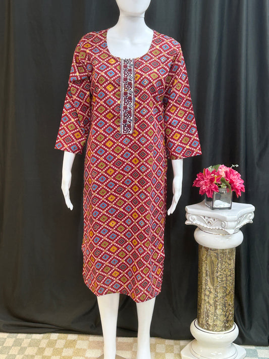Bandhani print Kurti