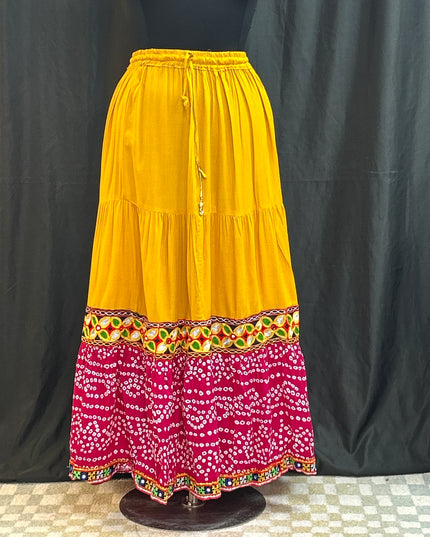 Cotton Bandhani skirt