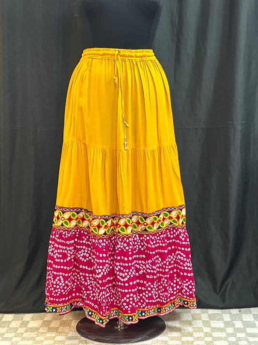 Cotton Bandhani skirt