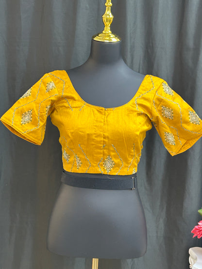 Raw silk blouse