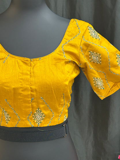 Raw silk blouse