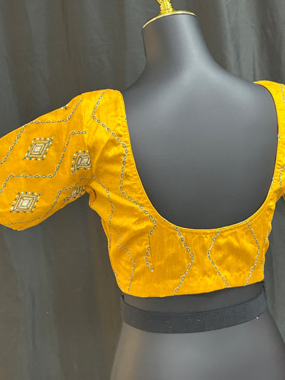 Raw silk blouse