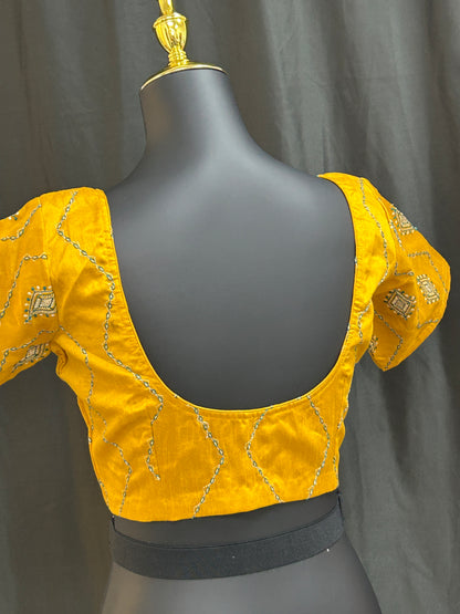 Raw silk blouse