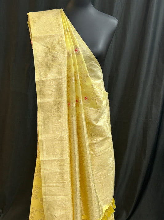 Linen cotton saree
