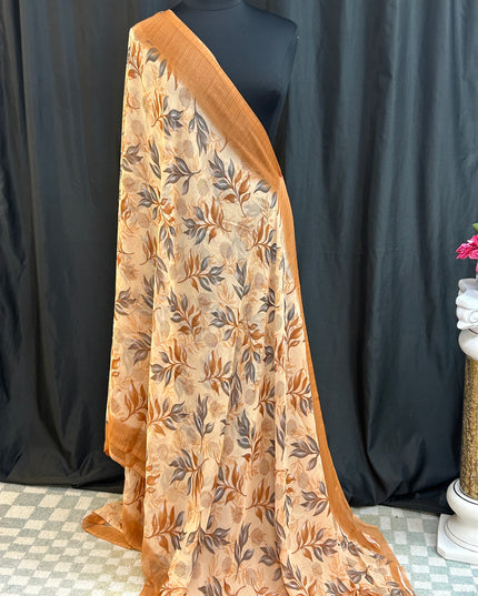 Printed chiffon saree