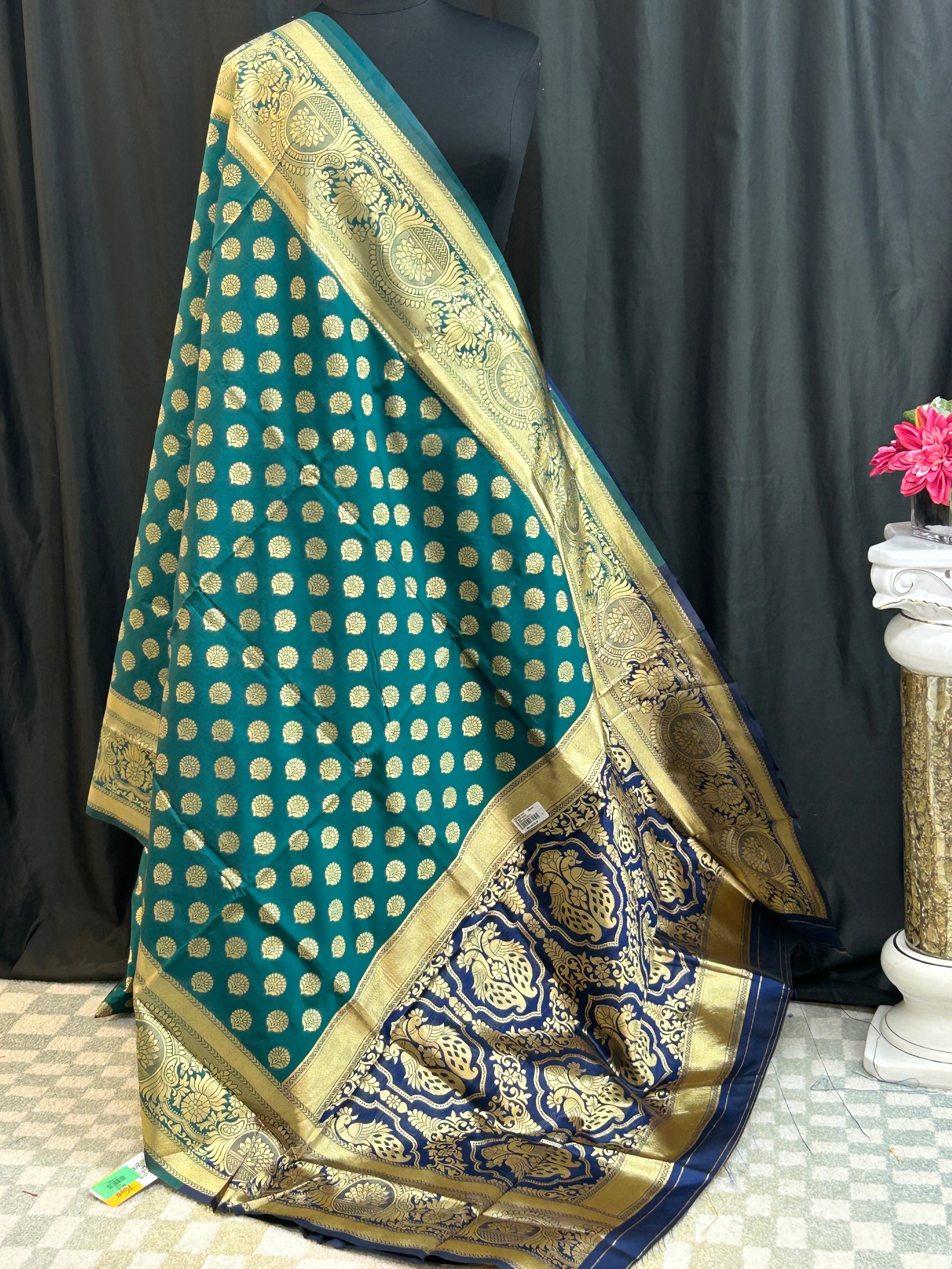 Silk cotton saree / with blouse piece by Kurti Connection USA