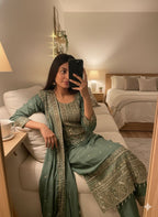 Wedding collection: Chinon silk salwar suit
