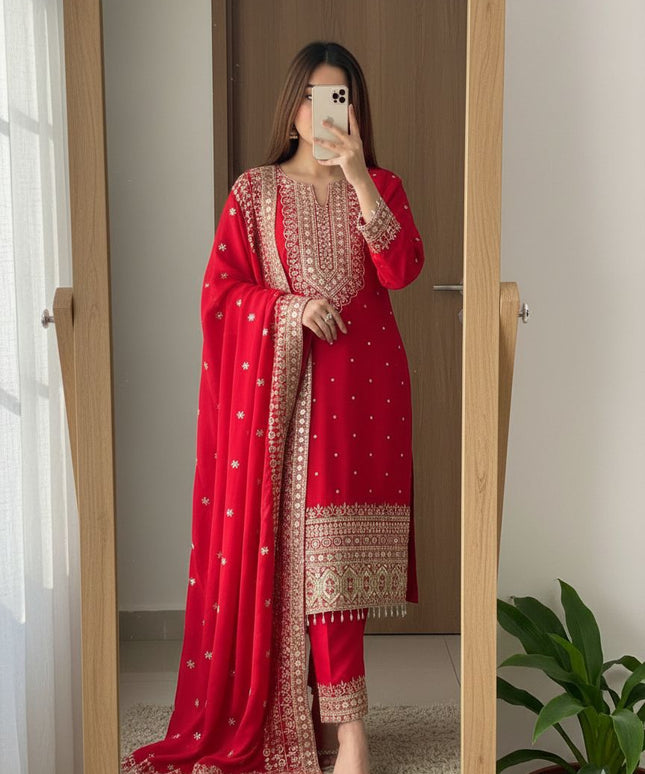 Wedding collection: Chinon silk salwar suit