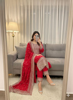Wedding collection: Chinon silk salwar suit