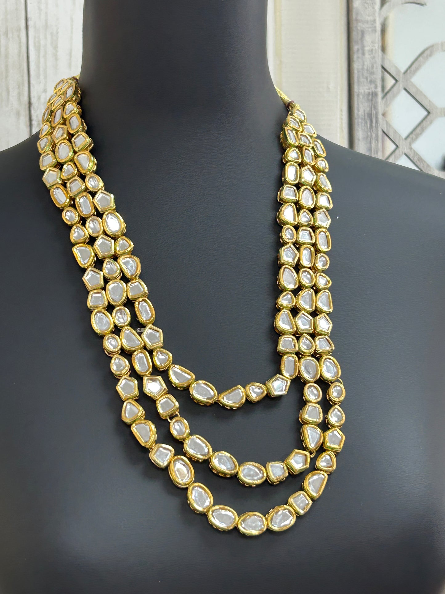 Kundan necklace/ triple layer necklace