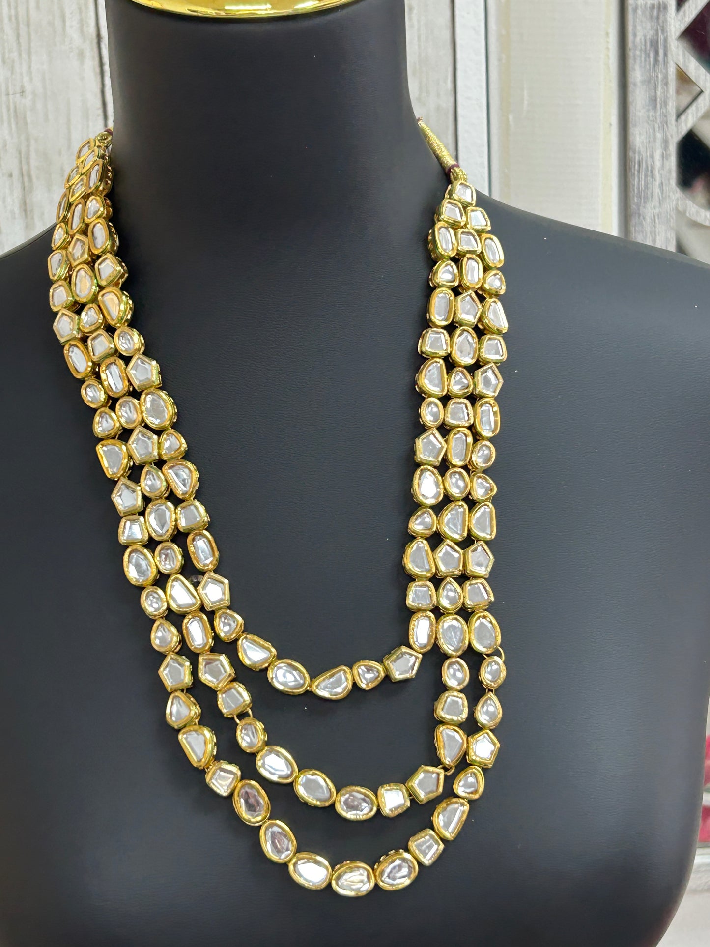 Kundan necklace/ triple layer necklace